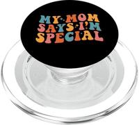 My Mom Says I'm Special Groovy Vintage Stylish Son Daughter PopSockets PopGrip para MagSafe