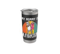 My Mommy Is a Fighter Breast Cancer Awareness Support Gifts Vaso térmico de acero inoxidable de doble pared