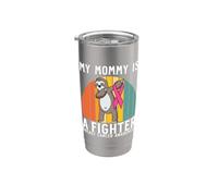 My Mommy Is a Fighter Breast Cancer Awareness Support Gifts Vaso térmico de acero inoxidable de doble pared