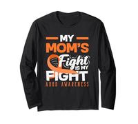 My Moms Fight Is My Fight ADHD Awareness Cinta Naranja Manga Larga
