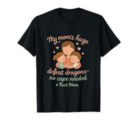 My Moms Hugs Derrota Dragones Mejor Mamá Gráfico Pastel Camiseta
