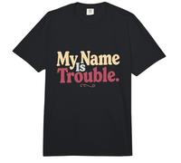 My Name Is Trouble Mensajes de Texto Divertidos Citas Divertidas de Humor Comfort Colors Adult Heavyweight T-Shirt