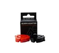 My Needle Store [SA-10] Adaptador de grabación 45, paquete de 10 (5 rojos, 5 negros) para discos de 45 RPM, compatible con tocadiscos y tocadiscos; perfecto para vinilo de siete pulgadas