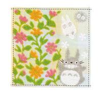 Mini toalla totoro gris jardin de flores 25x25 cm mi vecino totoro