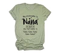 My Nickname Is Nana Printed T-Shirt Cuello Redondo Manga Corta Verano Casual Wear Womens T-Shirt Top