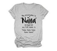 My Nickname Is Nana Printed T-Shirt Cuello Redondo Manga Corta Verano Casual Wear Womens T-Shirt Top