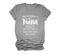 My Nickname Is Nana Printed T-Shirt Cuello Redondo Manga Corta Verano Casual Wear Womens T-Shirt Top