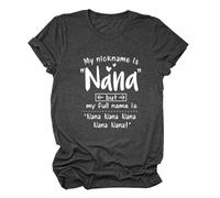 My Nickname Is Nana Printed T-Shirt Cuello Redondo Manga Corta Verano Casual Wear Womens T-Shirt Top