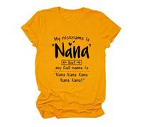 My Nickname Is Nana Printed T-Shirt Cuello Redondo Manga Corta Verano Casual Wear Womens T-Shirt Top