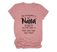 My Nickname Is Nana Printed T-Shirt Cuello Redondo Manga Corta Verano Casual Wear Womens T-Shirt Top