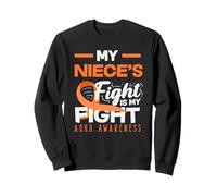 My Nieces Fight Is My Fight ADHD Awareness Cinta Naranja Sudadera