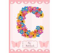 My Notebook: Floral Initial A Notebook - Cute Pink Aesthetic Lined Journal for Girls & Women