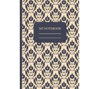 My Notebook: Journal, Notebook, Sketchbook, Diary, Composition Book for Teens, Adults: Dark Blue Folk Pattern ,110 Blank Pages