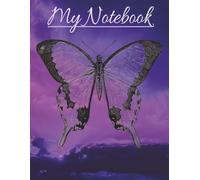 My Notebook: Size 8.5 x 11 - 150 lined pages - To write thoughts, feelings, daily notes, course work, create etc.