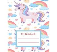 My Notebook: Unicorn Print Lined Journal, 100 Pages, College Ruled.