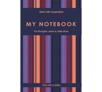 My Notebook - Universal Grid Journal with Striped Cover: Clean and colorful design for daily notes, plans and creativity