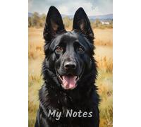 My Notes: Lined Notebook for Lists, Journaling, and Planning - Black German Shepherd Dog