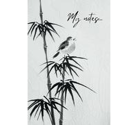 My Notes: Minimalist Japanese Sumi-e Bamboo Notebook | 6" x 9" Inches | 110 Dotted Grid Pages | Paperback Journal | Aesthetic Bullet Journal & Sketchbook