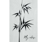 My Notes: Minimalist Japanese Sumi-e Bamboo Notebook | 6" x 9" Inches | 110 Dotted Grid Pages | Softcover Journal | Aesthetic Bullet Journal & Sketchbook