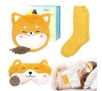 my novel things Almohadilla térmica sin perfume para microondas con máscara de ojos térmica, bonita almohada suave y acogedora de felpa calentable, almohadilla térmica cálida para perros y animales