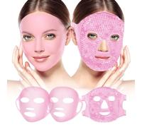 my novel things Máscara facial de silicona y máscara de envoltura facial de hielo, compresas faciales de ojos calientes refrescantes, reutilizables, kit de cuidado de la piel para mujeres, inflamación