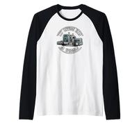 My Office Has 18 Wheels Trucker Semi Truck Driver Camiseta Manga Raglan