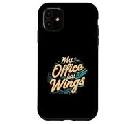 My Office Has Wings Remote Work Travel Freedom Carcasa para iPhone 11
