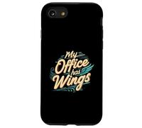 My Office Has Wings Remote Work Travel Freedom Carcasa para iPhone SE (2020) / 7/8