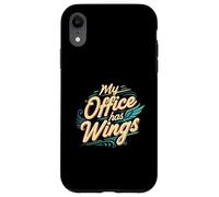 My Office Has Wings Remote Work Travel Freedom Carcasa para iPhone XR