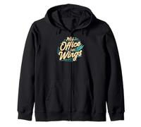My Office Has Wings Remote Work Travel Freedom Sudadera con Capucha