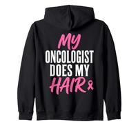 My Oncologist Does My Hair Breast Cancer Awareness Fighter Sudadera con Capucha