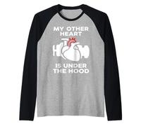 My Other Heart Is Under The Hood Quote Camiseta Manga Raglan