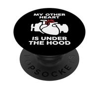 My Other Heart Is Under The Hood Quote PopSockets PopGrip Adhesivo