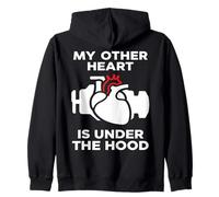 My Other Heart Is Under The Hood Quote Sudadera con Capucha