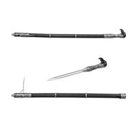 My Other Me - Bastón de cuervo unisex adulto gris de 81 cm con puñal. Un accesorio intrigante para dar un aire enigmático a tu caracterización