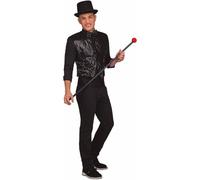 My Other Me - Chaleco para hombre adulto de Presentador de Circo negro con chaleco y pajarita talla ML. Aporta un toque de elegancia y espectáculo a tu caracterización