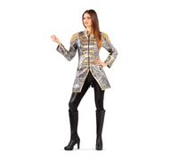 My Other Me - Chaqueta para mujer adulto plateada y dorada de Presentadora de Circo talla XL. Aporta un toque de espectáculo y elegancia a tu look de fiesta