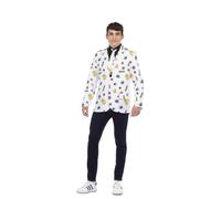 My Other Me - Chaqueta unisex para adulto Sesame Street blanca con chaqueta y corbata talla XL. Perfecta para los amantes de la nostalgia con un toque divertido en cualquier ocasión