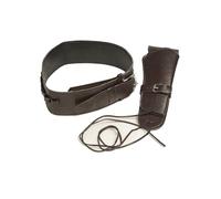 My Other Me - Cinturón y cartuchera marrón de Vaquero adulto con cuerda ajustable, medida 54 cm. Añade un toque del Lejano Oeste a cualquier disfraz de aventura