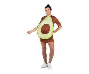 My Other Me - Disfraz Aguacate Mujer, talla M. Incluye vestido marrón y plancha de foam verde con hueso que se forma con la tripa. Divertido y original. Ideal para embarazadas