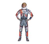 My Other Me - Disfraz Astronauta Hombre, talla M. Incluye casco textil con plateado y visera dorada, mono blanco con diseño futurista, guantes y cubrebotas a juego. Explora el espacio.
