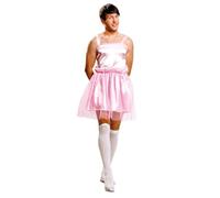 My Other Me - Disfraz Bailarina Hombre, talla M-L. Incluye body con tutú rosa con forro y tirantes finos. ¡Destaca en cualquier fiesta!