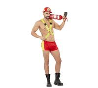 My Other Me - Disfraz Bombero hombre talla XL adulto en rojo y amarillo