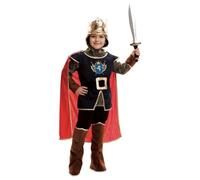 My Other Me - Disfraz Caballero Niño, talla 5-6 años. Incluye corona dorada, verdugo dorado y negro, casaca azul con escudo heráldico, pantalón y cinturón, capa roja y cubre botas marrones.