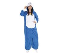 My Other Me - Disfraz de adulto de Doraemon Pijama Mono Kigurumi de Una Pieza con Capucha, talla S