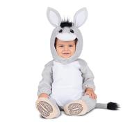 My Other Me - Disfraz de Burro unisex para bebé blanco y gris con gorro, mono, cola y patucos talla 7-12 meses. Transforma a tu pequeño en el compañero más tierno.