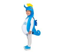 My Other Me - Disfraz de Caballito de Mar unisex para bebé en azul y blanco con gorro y mono talla 12-24 meses El océano nunca estuvo tan cerca.