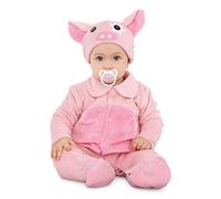 My Other Me - Disfraz de Cerdito Rosa para bebé, incluye pijama de cuerpo entero y gorro. Talla de 0 a 6 meses