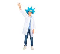 My Other Me - Disfraz de Científico loco infantil unisex para niño con bata, camiseta y peluca con cejas en azul y blanco talla 7-9 años. Desata el caos en cada experimento exitoso