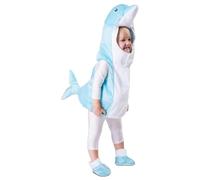 My Other Me - Disfraz de Delfín para bebé unisex con mono y cubrepies en blanco y azul talla 12-24 meses ¡Dale a tu pequeño un toque de mar y aventura!